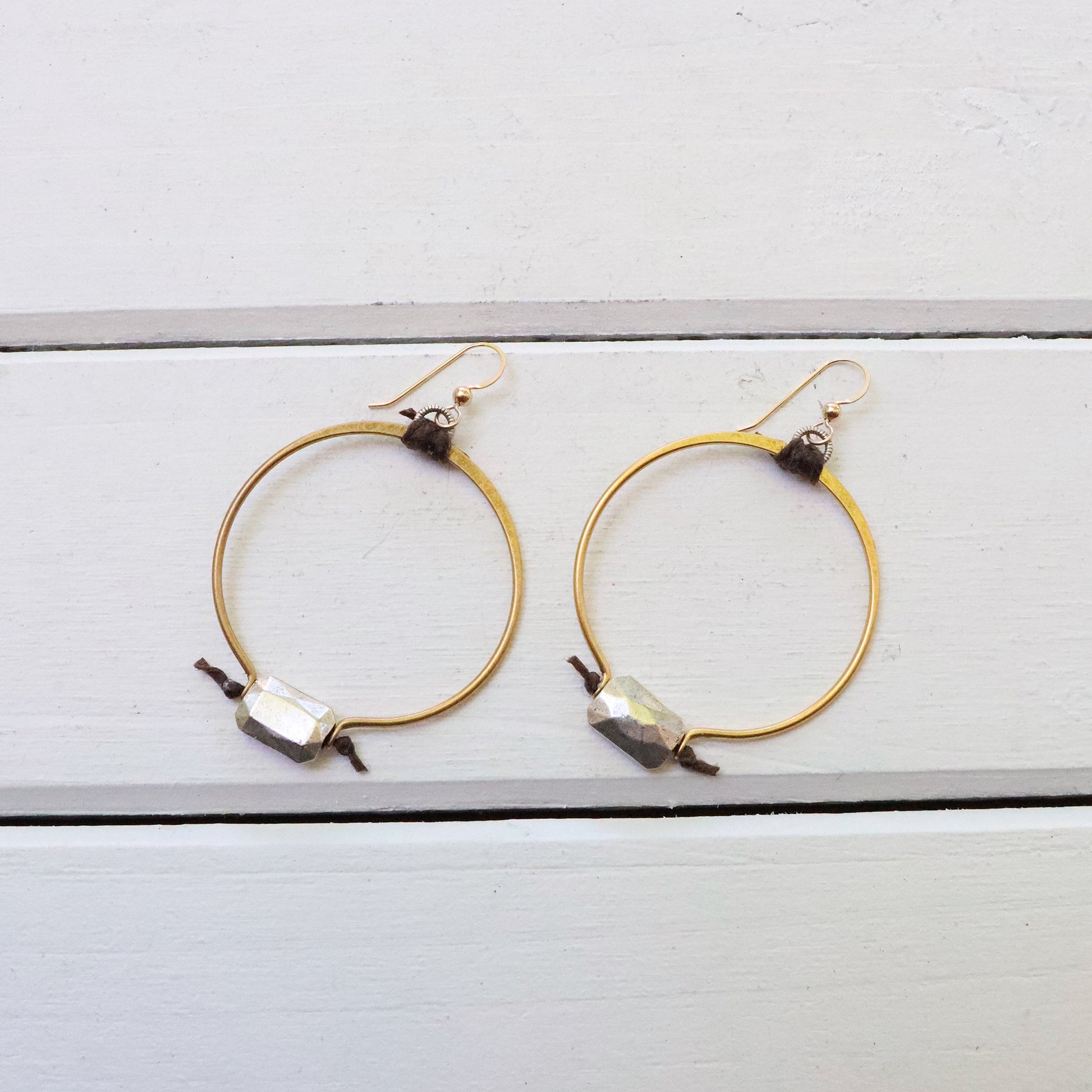 Opposite Atract Earrings in Gold