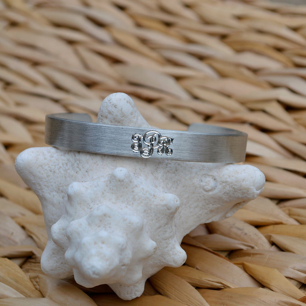 Child's Plain Pewter Cuff Bracelet in Satin Finish