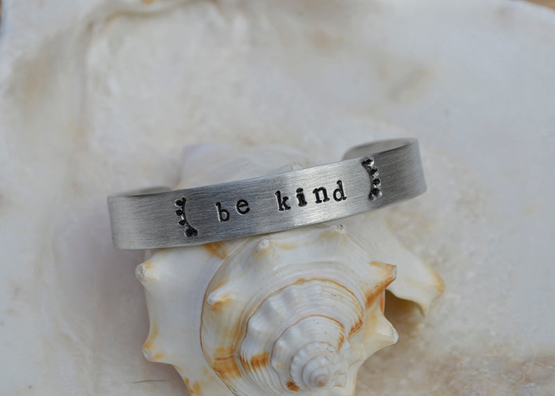 Child's Stamped Pewter Cuff Bracelet