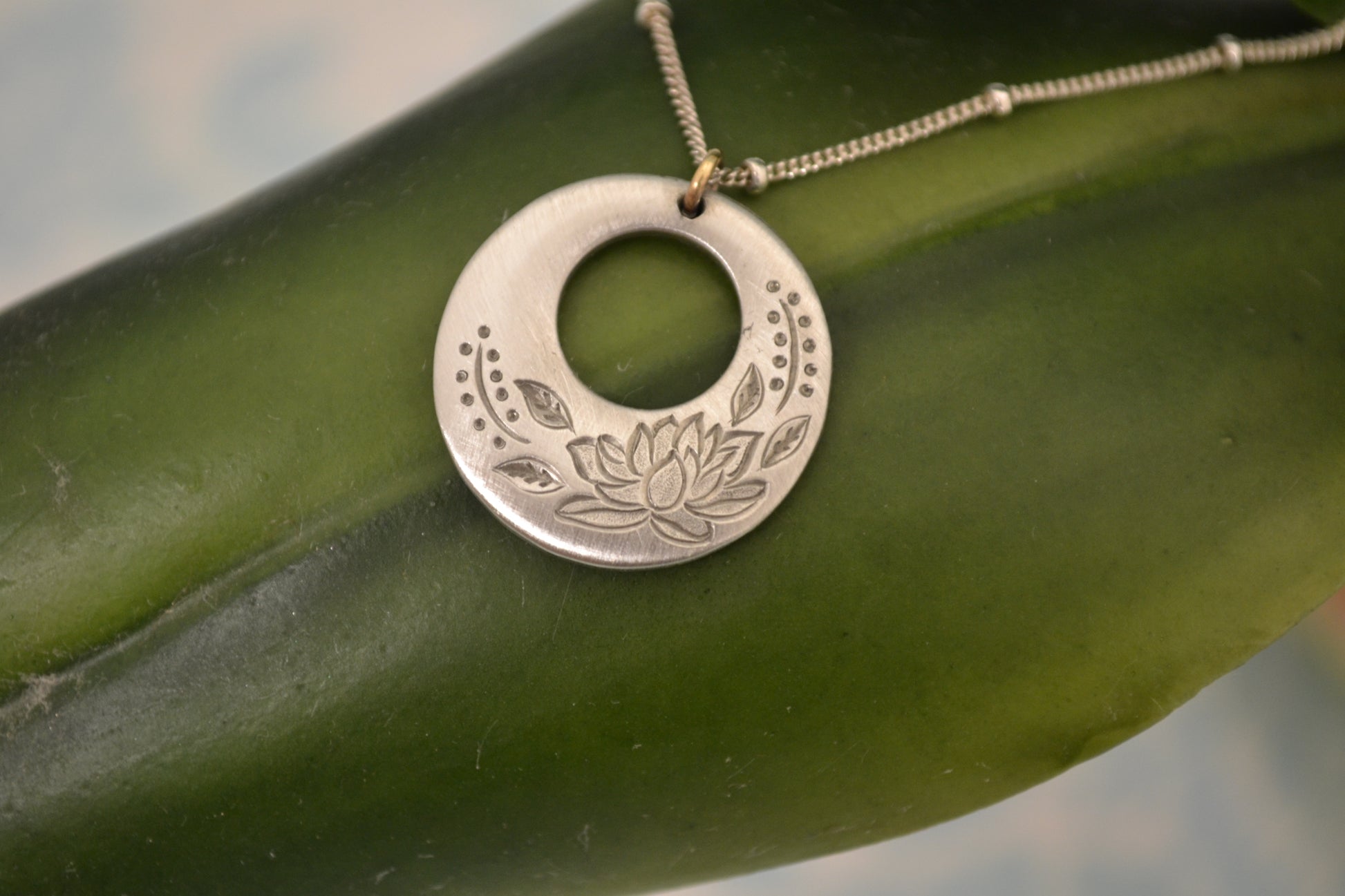 Lotus Circle Necklace