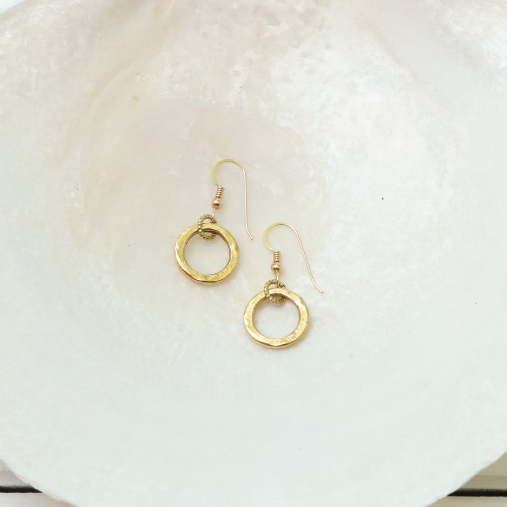 Circle Simplicity Earrings in Gold