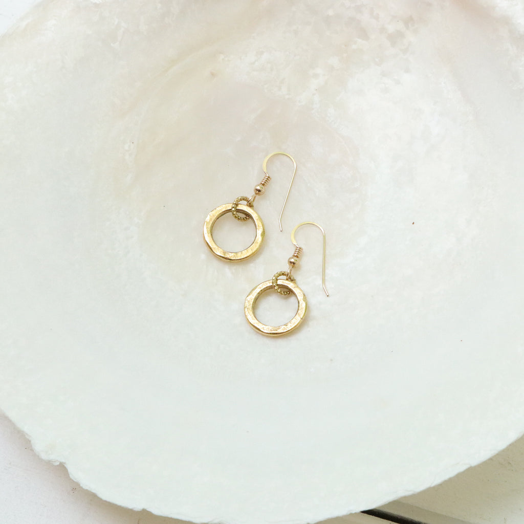 Circle Simplicity Earrings in Gold