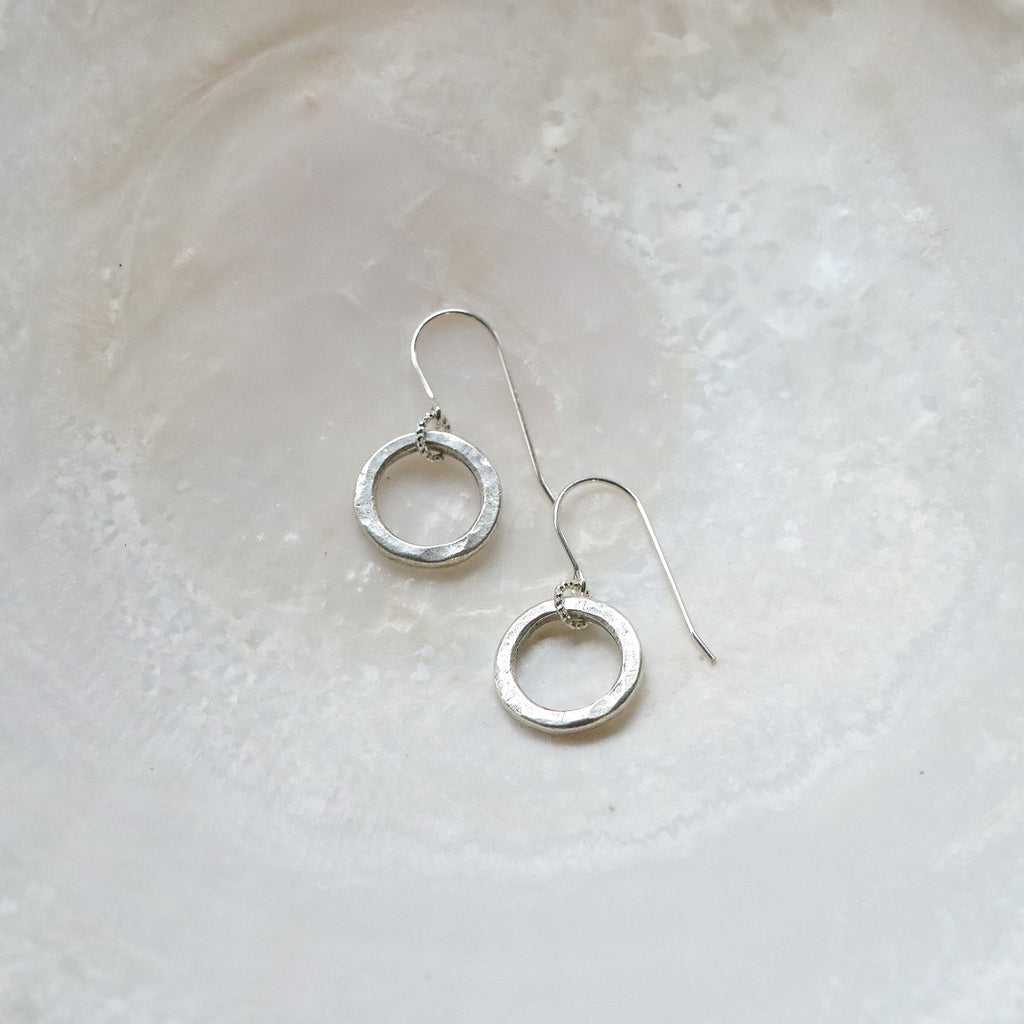 Circle Simplicity Earrings in Silver