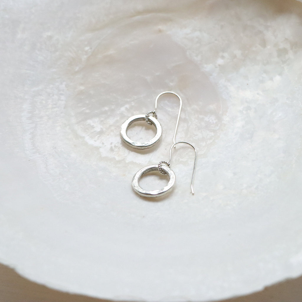 Circle Simplicity Earrings in Silver