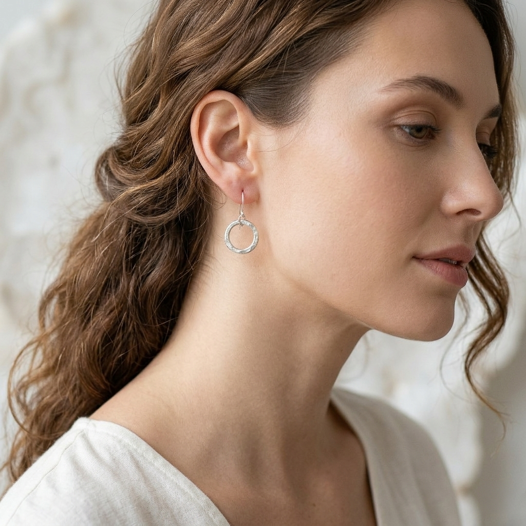Circle Simplicity Earrings in Silver