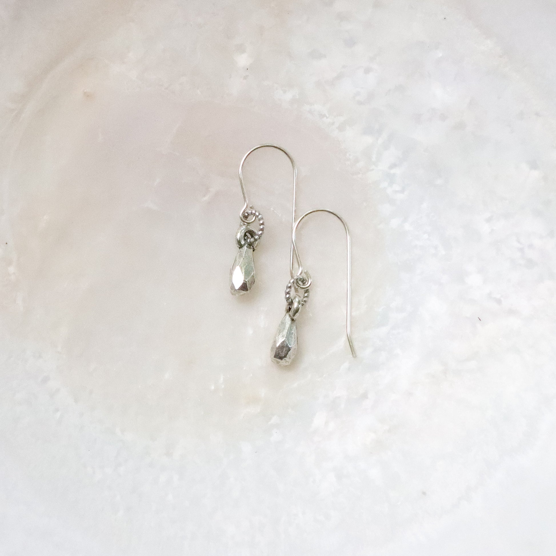 Simple Teardrop Earrings in Silver