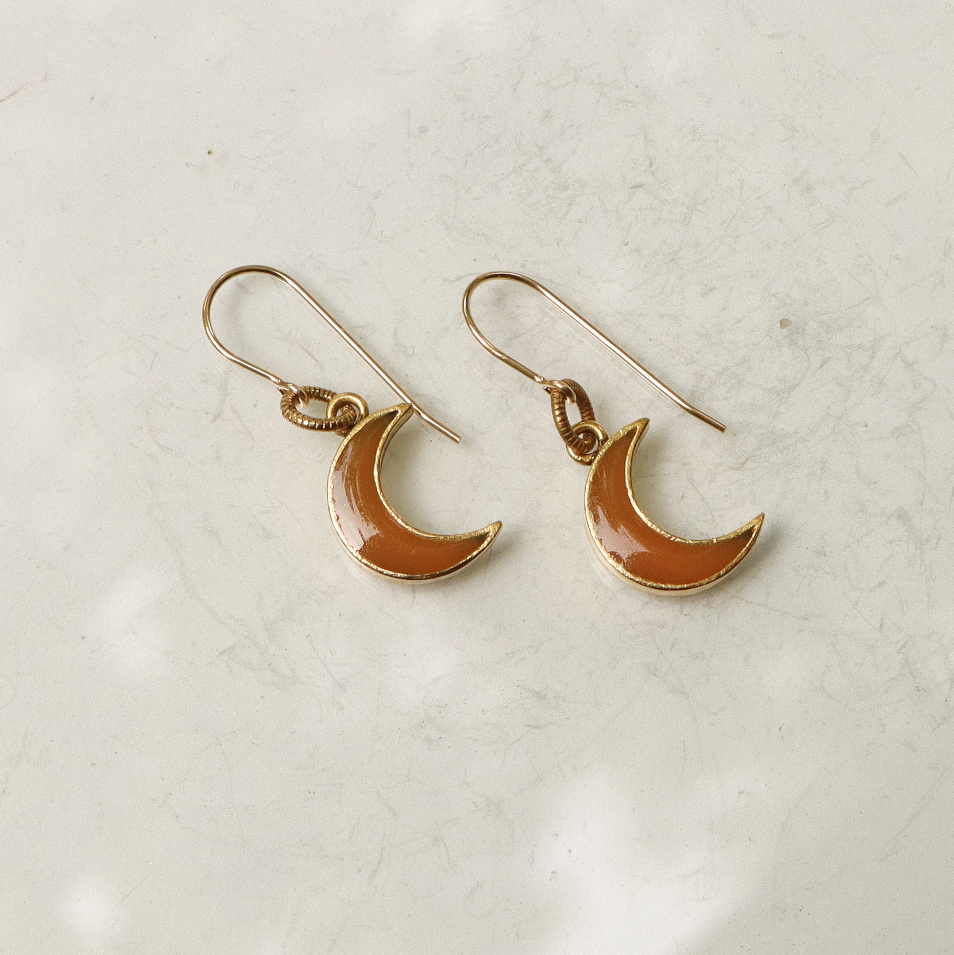 Crescent Moon Earrings in Gold