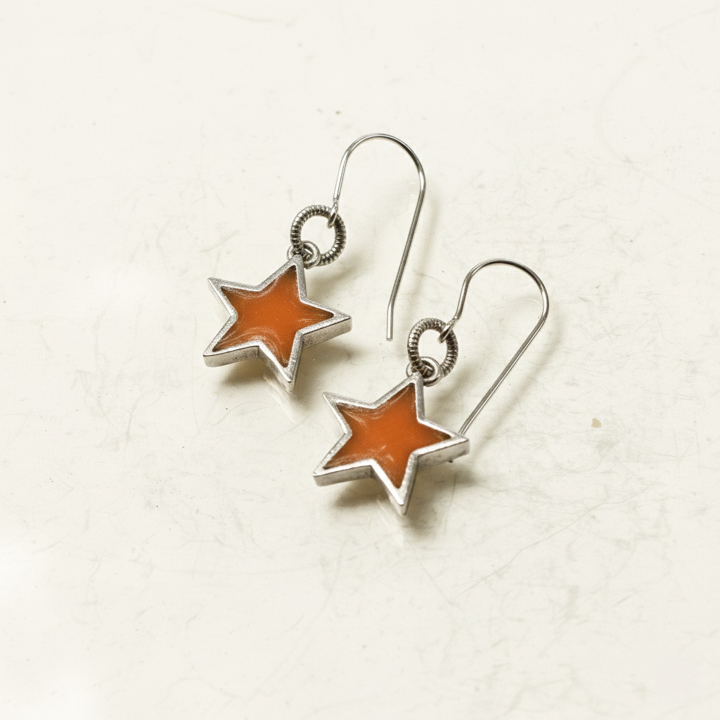 Simple Star Earrings in Silver