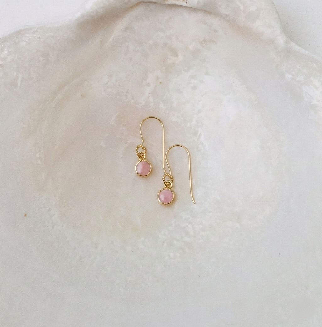 Tiny Dot Earrings in Gold