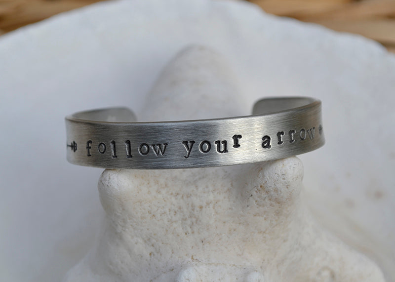 Child's Stamped Pewter Cuff Bracelet