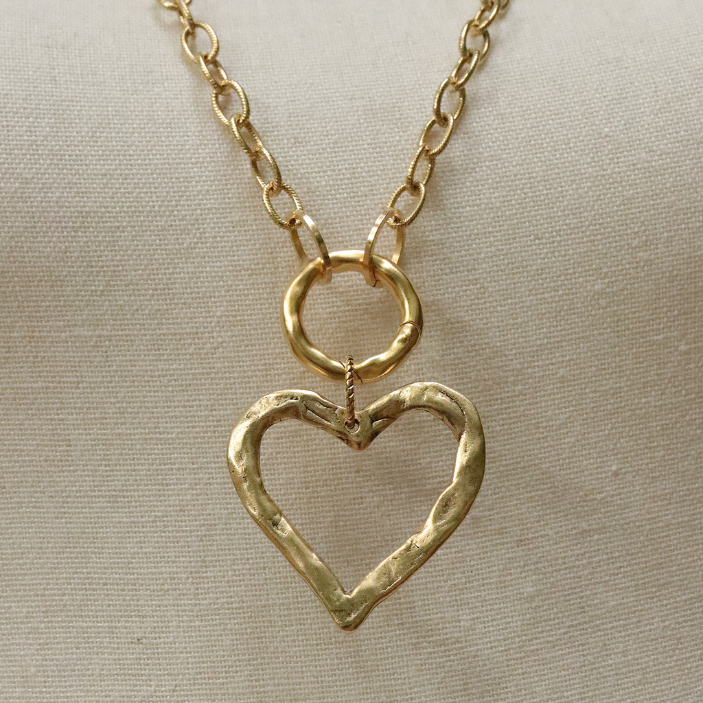 Golden Heartlink Necklace