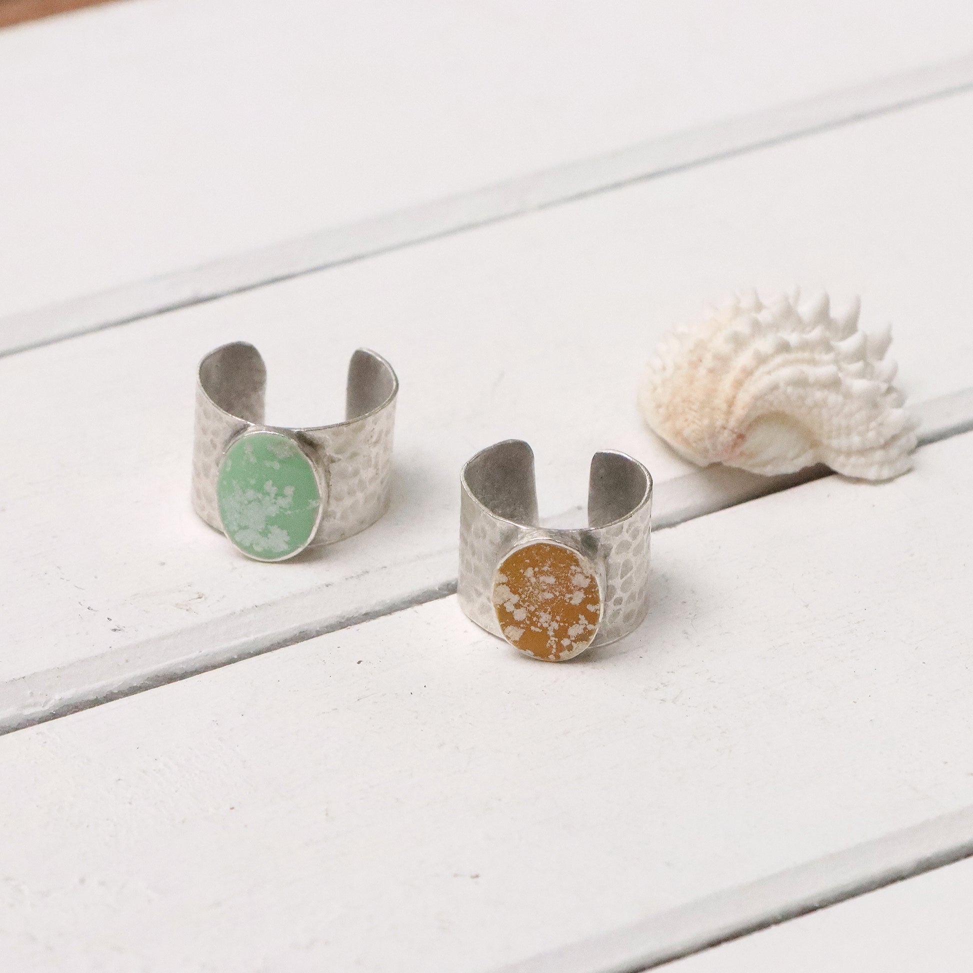 Large Oval Adjustable Ring in Silver