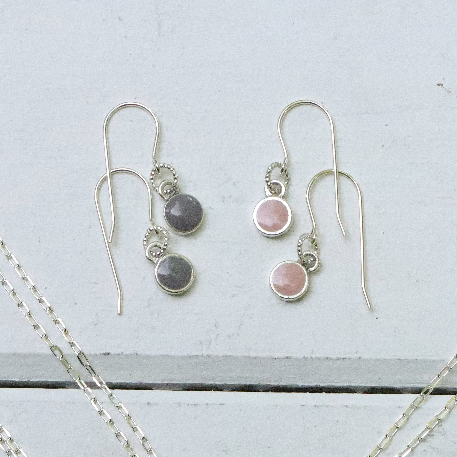 Tiny Dot Earrings in Silver