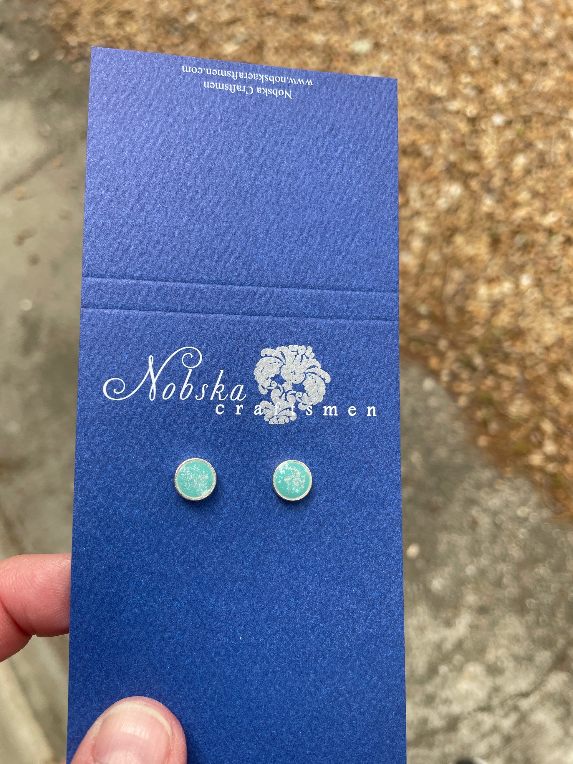 Itsy Circle Post Earrings in Silver
