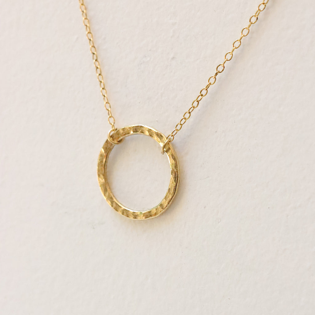 Circle Simplicity Necklace in Gold