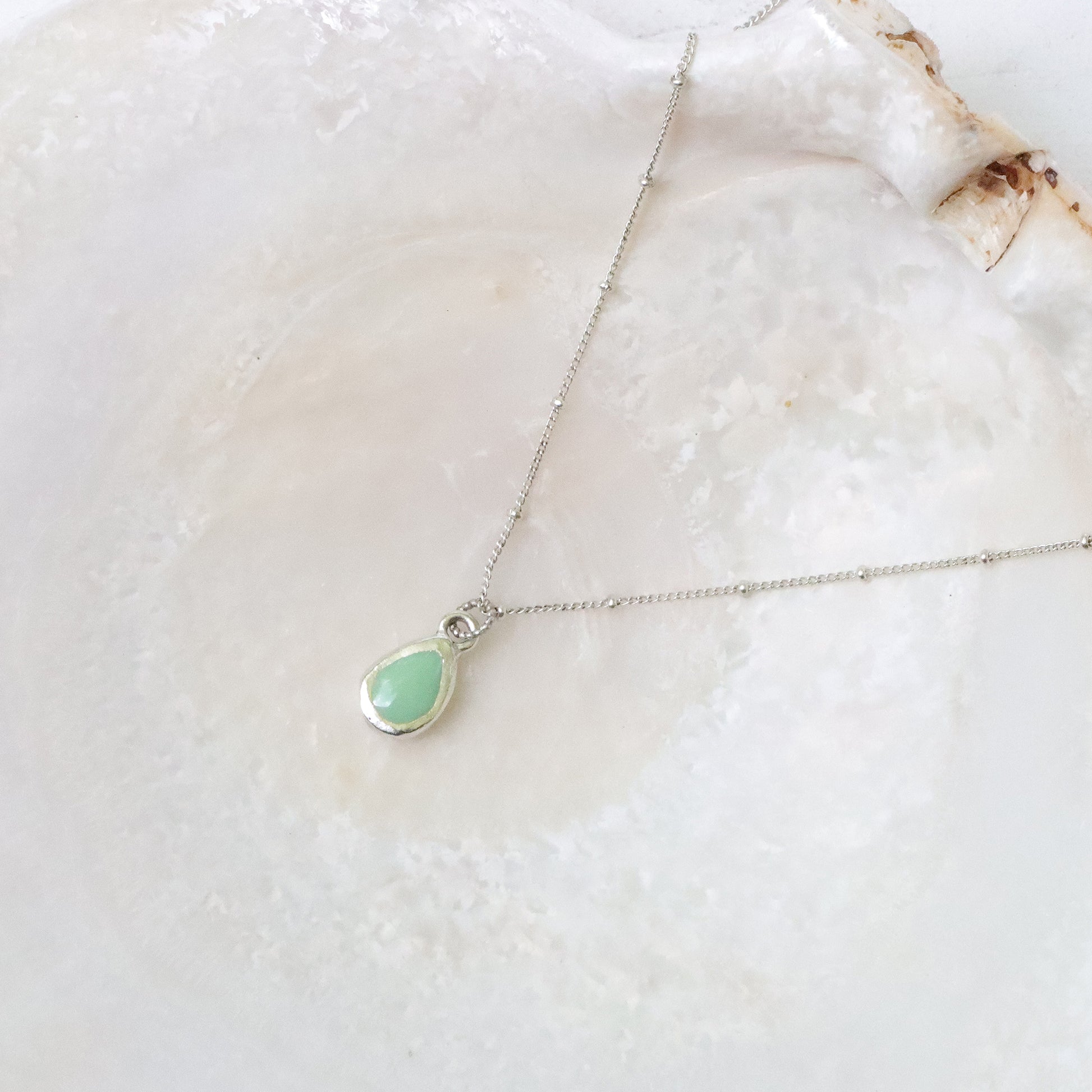 Teardrop Necklace in Silver