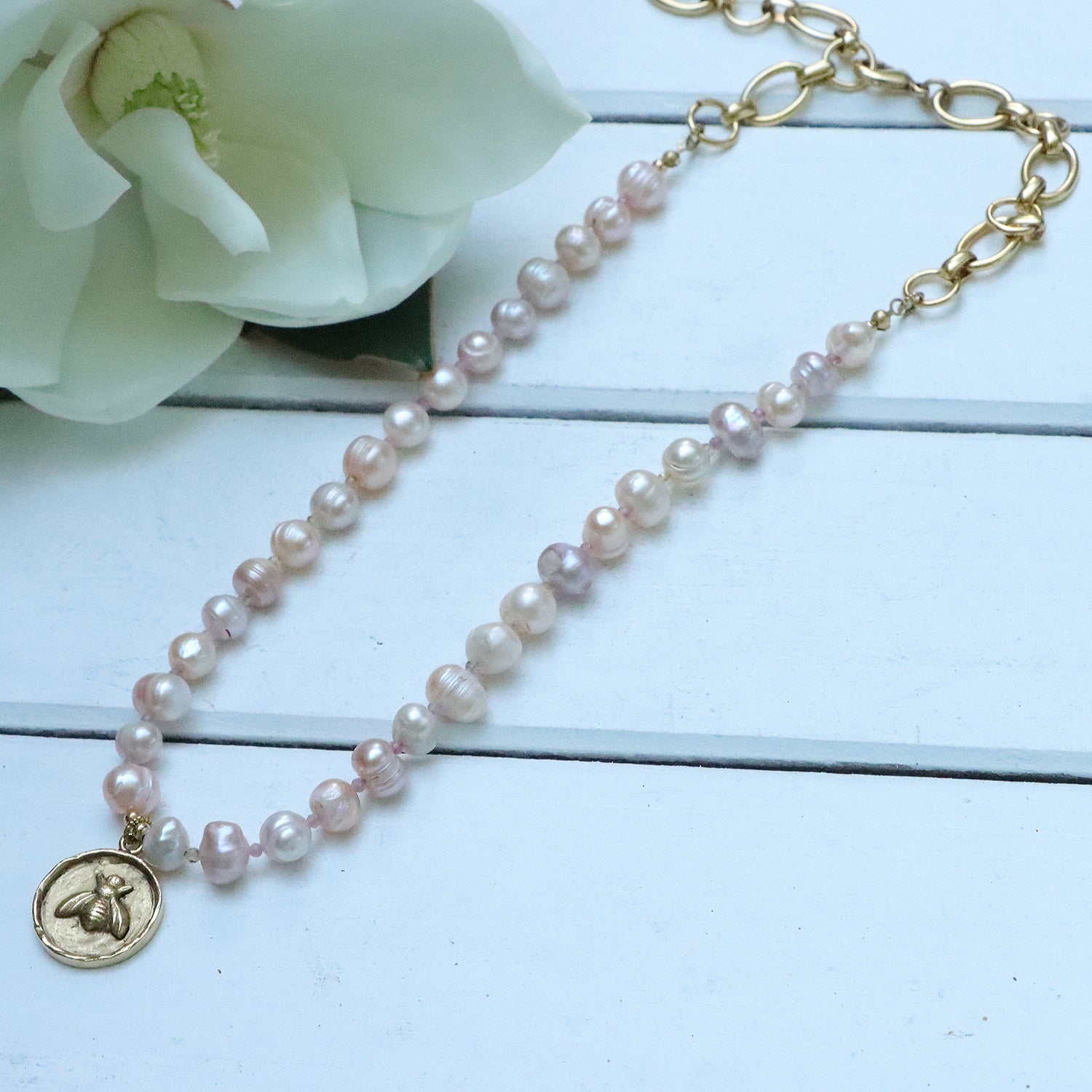 Pearl + Petal Necklace