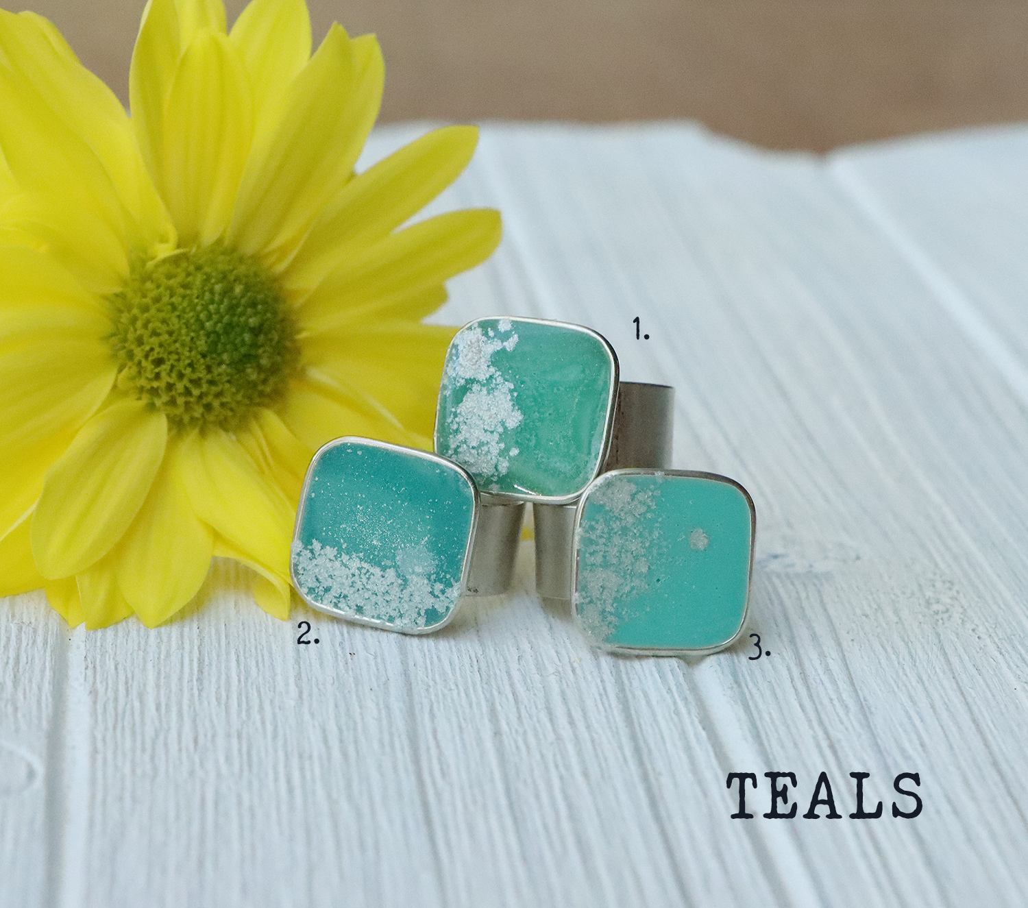Large Square Adjustable Ring in Silver