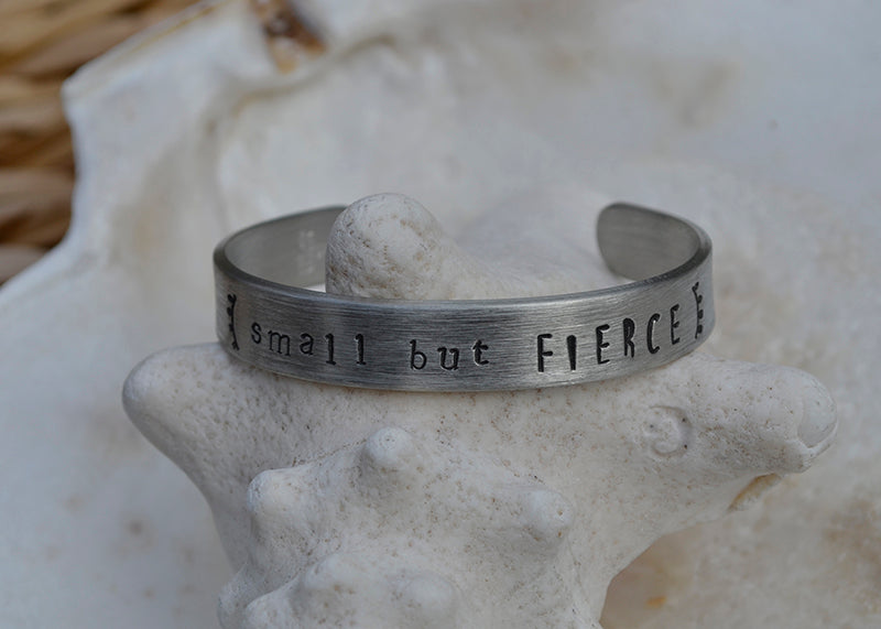 Child's Stamped Pewter Cuff Bracelet