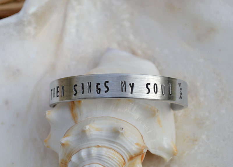 Child's Stamped Pewter Cuff Bracelet