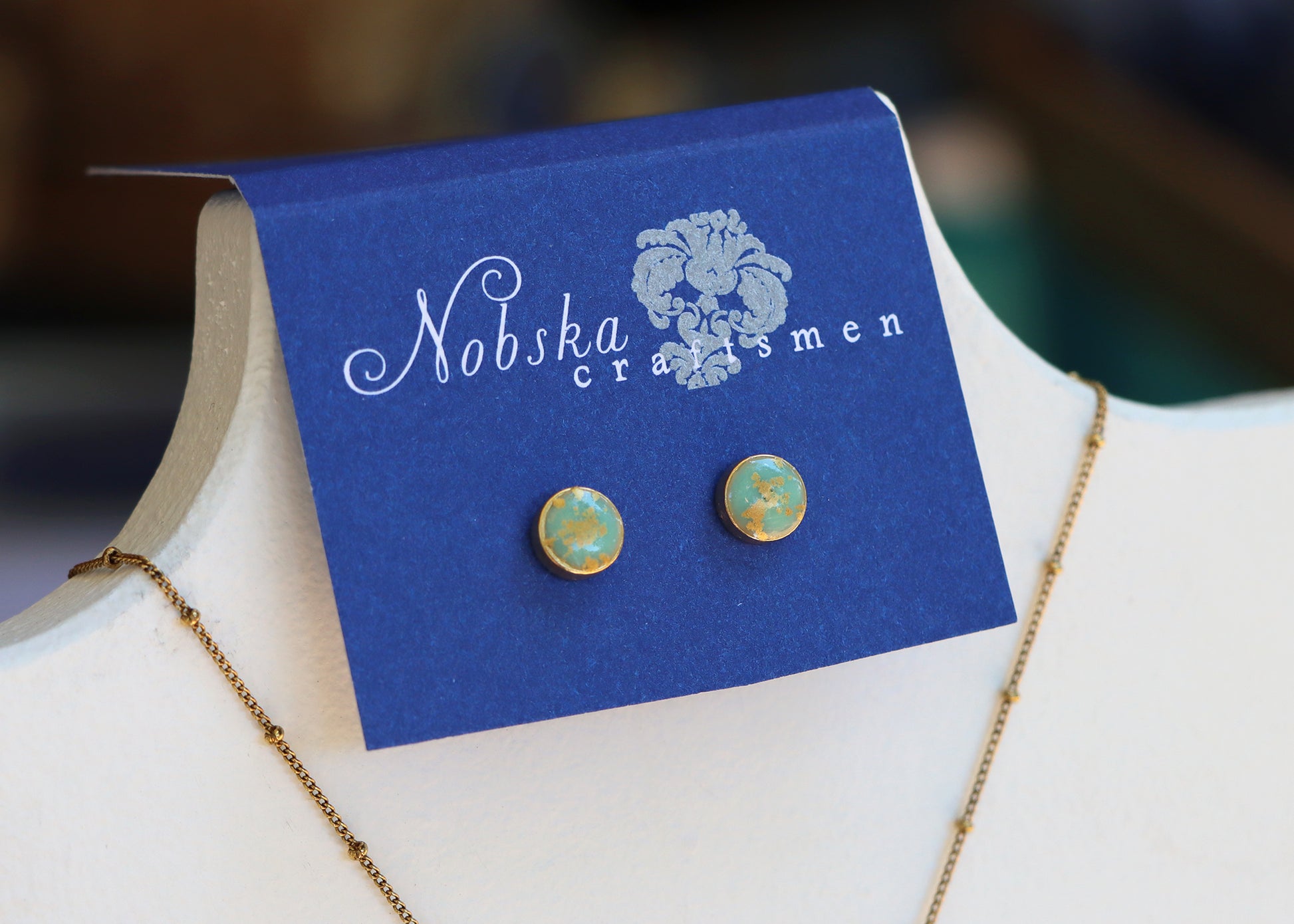 Itsy Circle Post Earrings in Gold